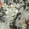 Forest Gray-Brown-Multi Famous Designer Floral Printed Silk Chiffon Fabric By the Yard